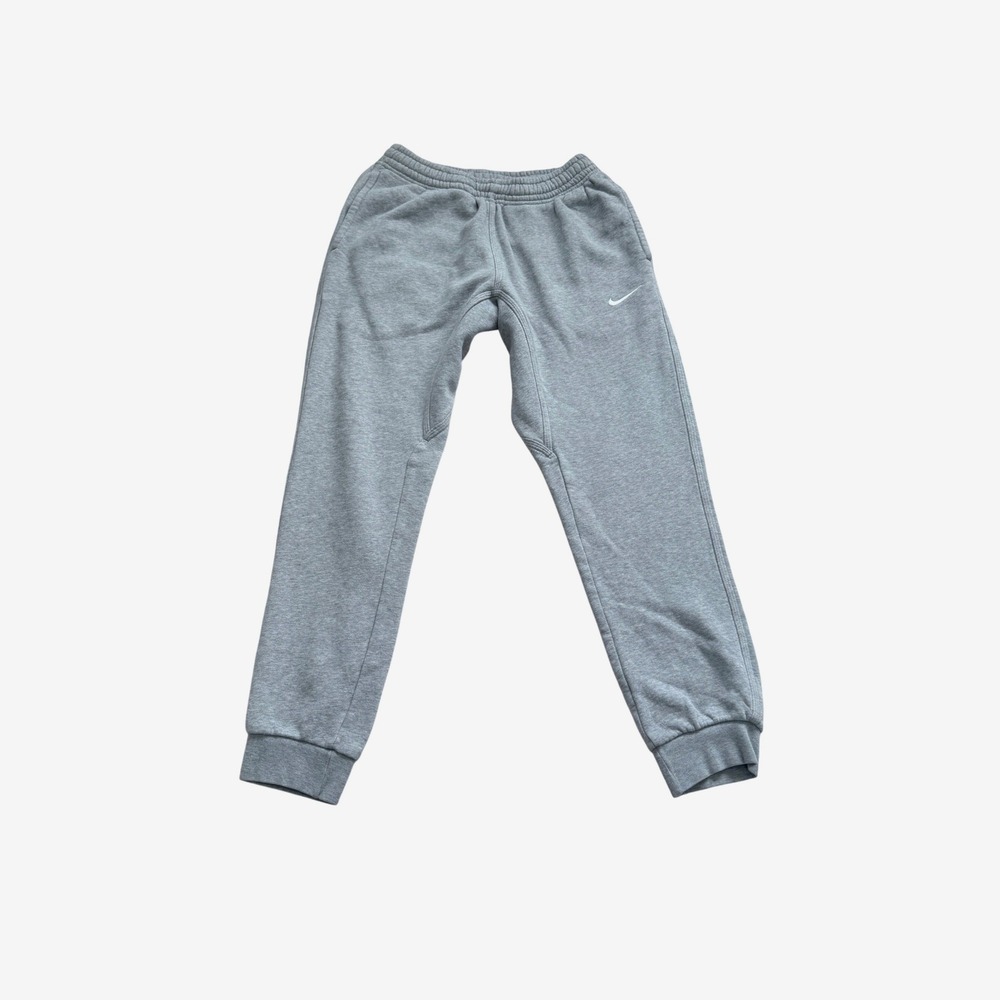 Nike Sweatpants Mens S Gray Fleece Joggers Embroidered Swoosh Logo